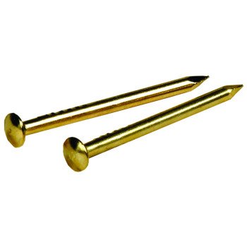 Hillman 122618 Escutcheon Pin, 1/2 in L, Steel, Brass