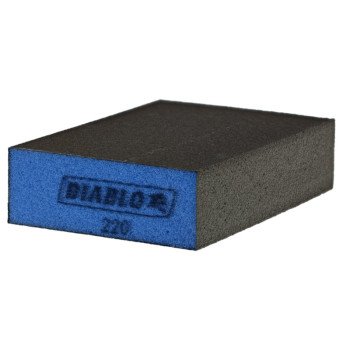 Diablo ENDURA-BOND DFBBLOCMFN01G Flat Edge Sanding Block, 4 in L, 2-1/2 in W, 220 Grit, Ultra Fine