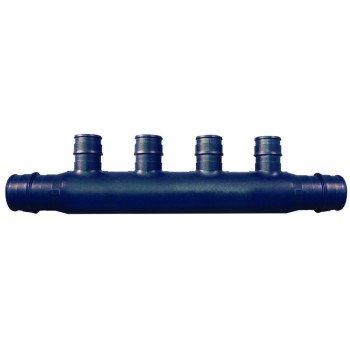 Apollo ExpansionPEX Series EPXM4PTO Open End Manifold, 7-3/4 in OAL, 2-Inlet, 3/4 in Inlet, 4-Outlet, 1/2 in Outlet