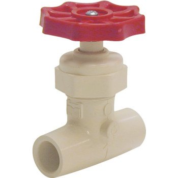 B & K 105-223 Stop Valve, 1/2 in Connection, Solvent Weld, 100 psi Pressure, CPVC Body