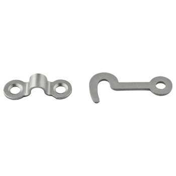 National Hardware V1841 Series N211-017 Hook and Staple, Steel, Satin Nickel, 5/32 in Dia Shackle