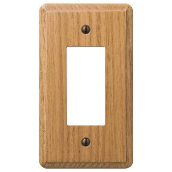 AmerTac Contemporary 901RL Wallplate, 5-1/4 in L, 3 in W, 1 -Gang, Oak Wood, Light Oak