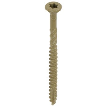 GRK Fasteners 10903 Deck Elite Screw, #9 Thread, 3 in L, Coarse Thread, Bugle Head, Star Drive, Steel, Polymer