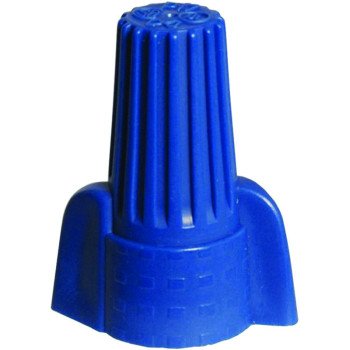 Hubbell HWCW4C3 Winged Wire Connector, 14 to 6 AWG Wire, Thermoplastic Housing Material, Blue