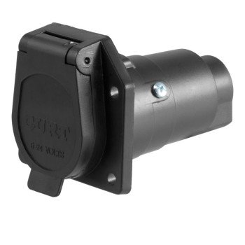 Curt 58151 Vehicle End Connector Socket, 12 V, Black