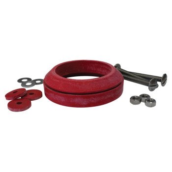 Korky 481BP Tank-to-Bowl Gasket, 3 in ID x 4-1/4 in OD Dia, Sponge Rubber, Red, For: 3 in 2-Piece Toilet Tanks