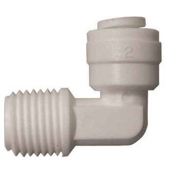 Watts PL-3028 Tube Elbow, 3/8 x 1/4 in, 90 deg Angle, Plastic, 150 psi Pressure