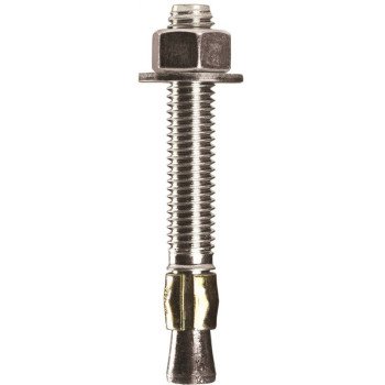 COBRA ANCHORS 503N Wedge Anchor, 1/2 in Dia, 5-1/2 in L, 1654 lb, Steel, Plated