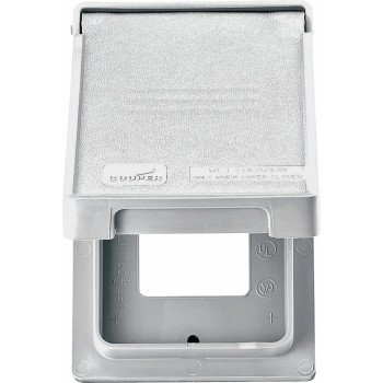 Eaton Wiring Devices S2966W-SP Cover, 4-3/4 in L, 2-61/64 in W, Rectangular, Thermoplastic, White