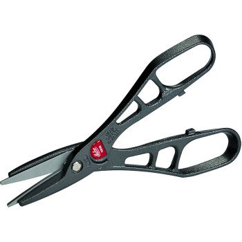 Malco Andy Snip MC12N Combination Snip, 12 in OAL, 3 in L Cut, J-Channel Cut, Steel Blade, Loop Handle, Charcoal Handle