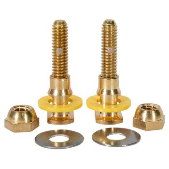 Fluidmaster SETFAST Series 7110A-001-P10 Toilet Bolt Set, 2-Piece, Brass