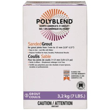 CUSTOM Polyblend CPBG1227-4 Sanded Grout, Powder, Linen, 7 lb Box