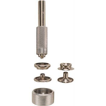 General 1265 Snap Fastener Kit, Solid Brass, Nickel