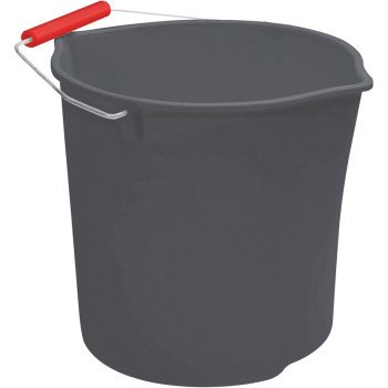 Quickie 2077957 Bucket, 11 qt Capacity, Plastic, Gray