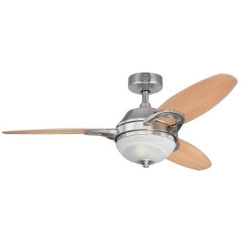 Westinghouse Turbo Series 7224000 Ceiling Fan, Light Maple Blade, 30 in Sweep, MDF Blade, With Lights: Yes
