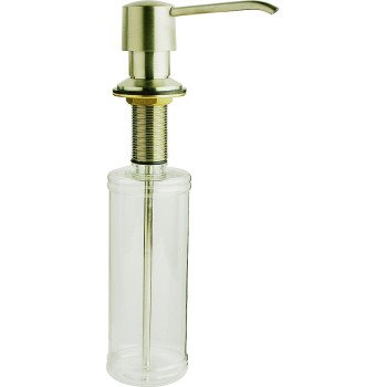 Keeney K612DSBN Soap Lotion Dispenser, Plastic/Stainless Steel, Clear, Brushed Nickel