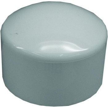 Genova 300 Series 30153 Pipe Cap, 3 in, Slip Joint, White, SCH 40 Schedule