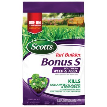 Scotts Turf Builder Bonus S 21030A Southern Weed and Feed Fertilizer, 17.34 lb Bag, Solid, 29-0-10 N-P-K Ratio