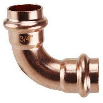 Apollo XPRE3415JR Elbow, 3/4 in, Press Fit, 90 deg Angle, Copper, 300 psi Pressure