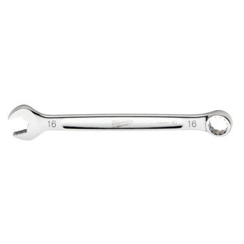 Milwaukee 45-96-9516 Combination Wrench, Metric, 16 mm Head, 8.27 in L, 12-Point, Steel, Chrome