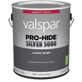 Pro-Hide Silver 5000 7200 028.0072007.007 Interior Paint, Eggshell Sheen, Antique White, 1 gal, Metal Pail