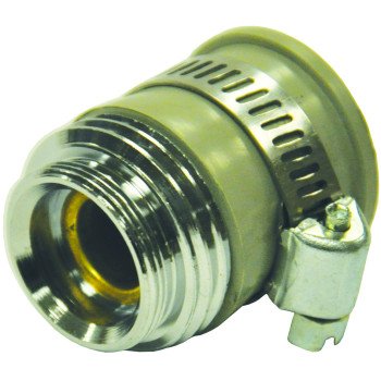 Danco 10514 Hose Aerator Adapter, 55/64-27 x 3/4 in, Male x GHTM, Brass, Chrome Plated