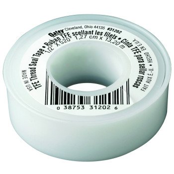 Oatey 31212 Thread Sealant Tape, 260 in L, 3/4 in W, PTFE, White