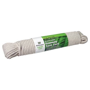 Wellington 11971 Sash Cord with Reel, 1/4 in Dia, 100 ft L, #8, 60 lb Working Load, Cotton, Natural