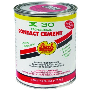 Leech Adhesives X-30 X30-77 Contact Cement, Clear, 1 pt Can