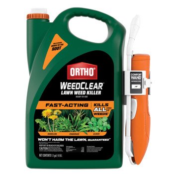 Ortho WeedClear 0446505 Ready-To-Use Lawn Weed Killer, Liquid, Spray Application, 1.1 gal Jug