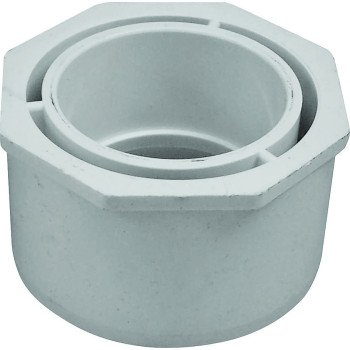 IPEX 035672 Reducer Bushing, 3 x 2 in, Spigot x Socket, PVC, White, SCH 40 Schedule, 260, 280 psi Pressure