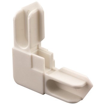 Make-2-Fit PL-14314 Window Frame Corner, 3/8 in W, Plastic, White