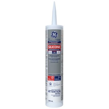 GE Silicone I SE1191 Tub and Tile Sealant, Clear, 10.1 oz