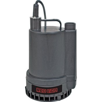 Red Lion RL-MP16 Submersible Utility Pump, 1-Phase, 2 A, 115 V, 0.166 hp, 1 in Outlet, 26 ft Max Head, 1300 gph