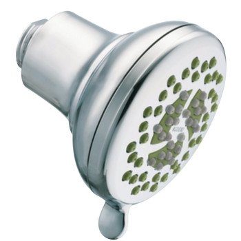 Moen Nurture Series 23333 Spray Head, 1.75 gpm, 1/2 in Connection, IPS, Plastic, Chrome, 4 in Dia, 4-1/4 in L