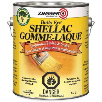 Zinsser Z00211 Shellac, Clear, Liquid, 3.7 L, Can