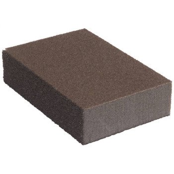 Norton MultiSand 02081 Sanding Sponge, 4 in L, 2-3/4 in W, 75 Grit, Fine, Medium, Silicon Carbide Abrasive