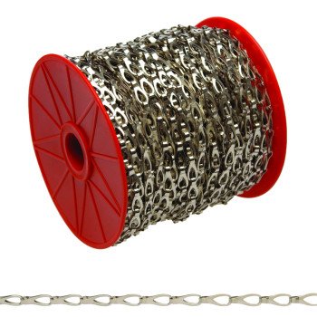 Campbell 0710227 Sash Chain, 2, 164 ft L, 29 lb Working Load, Steel, Chrome