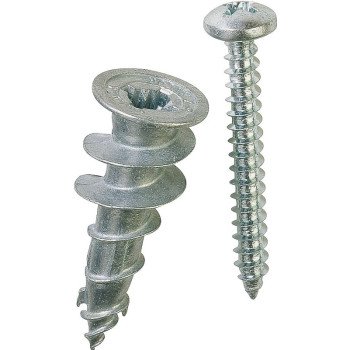 E-Z Ancor 29503 Hollow Wall Anchor, 1-1/4 in L, Zinc, Zinc, 50 lb