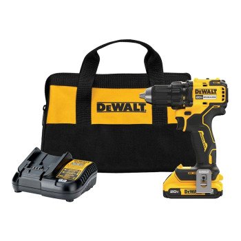 DEWALT DCD793D1 Drill Driver Kit, Battery Included, 20 V, 2 Ah, 1/2 in Chuck, Keyless Chuck