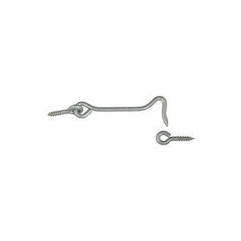 National Hardware V2000 Series N226-373 Hook and Eye, 4 in L Dimensions, Steel, Zinc