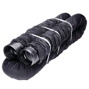 Amerimax 51510 Drain Pipe Tubing with Socket, 4 in, PVC, Black, 25 ft L