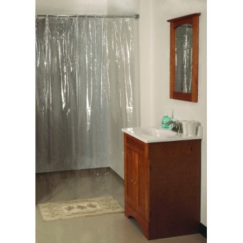 Simple Spaces SD-MCP01-C3L Shower Curtain, Vinyl, Clear, Clear