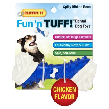 80656 TOY PET RIBBED BONE 5IN 