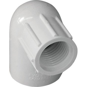 IPEX 435515 Reducing Pipe Elbow, 3/4 x 1/2 in, Socket x FPT, 90 deg Angle, PVC, White, SCH 40 Schedule, 150 psi Pressure