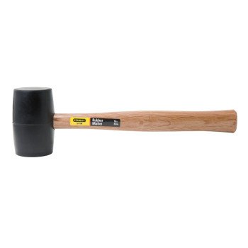 STANLEY 51-104 Mallet, 16 oz Head, Rubber Head, 13-1/2 in OAL