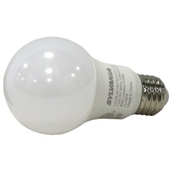 Sylvania 73886 LED Bulb, General Purpose, A19 Lamp, 60 W Equivalent, E26 Lamp Base, Frosted, Warm White Light