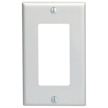 Leviton 122-80401-0NW Wallplate, 4-1/2 in L, 2-3/4 in W, 1 -Gang, Nylon, White, Device Mounting