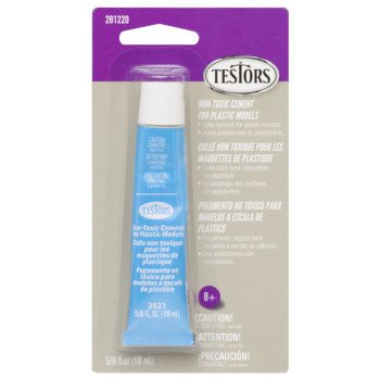 Testors 281220 Cement Adhesive, Liquid, Solvent-Like, 0.625 oz, Tube