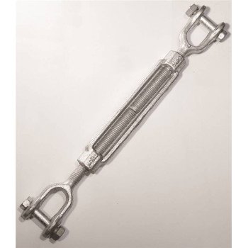 Baron 19-5/8X12 Turnbuckle, 3500 lb Working Load, 5/8 in Thread, Jaw, Jaw, 12 in L Take-Up, Galvanized Steel